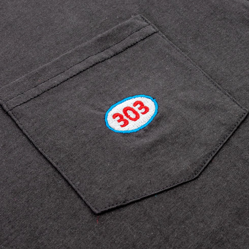 303 Boards - 303 X Brixton 303 Oval Embroidered Pocket Shirt (Black)
