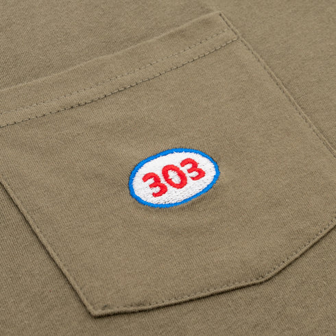 303 Boards - 303 X Brixton 303 Oval Embroidered Pocket Shirt (Olive)