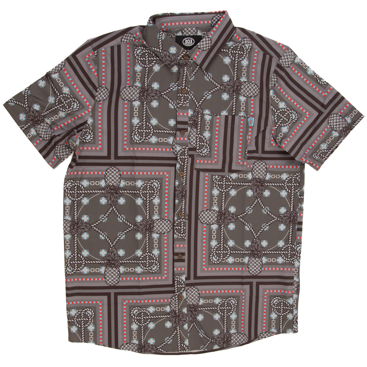303 Boards - 303 Boards x Happy Hour Copa Collaba Button Up Shirt (Charcoal) *SALE