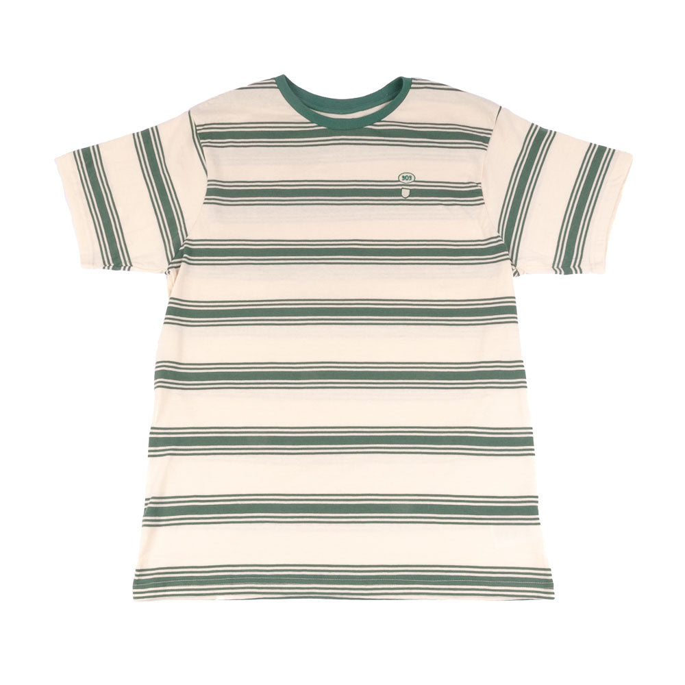 303 Boards - 303 X Brixton 303 Oval Stripe Shirt (White/Spruce)