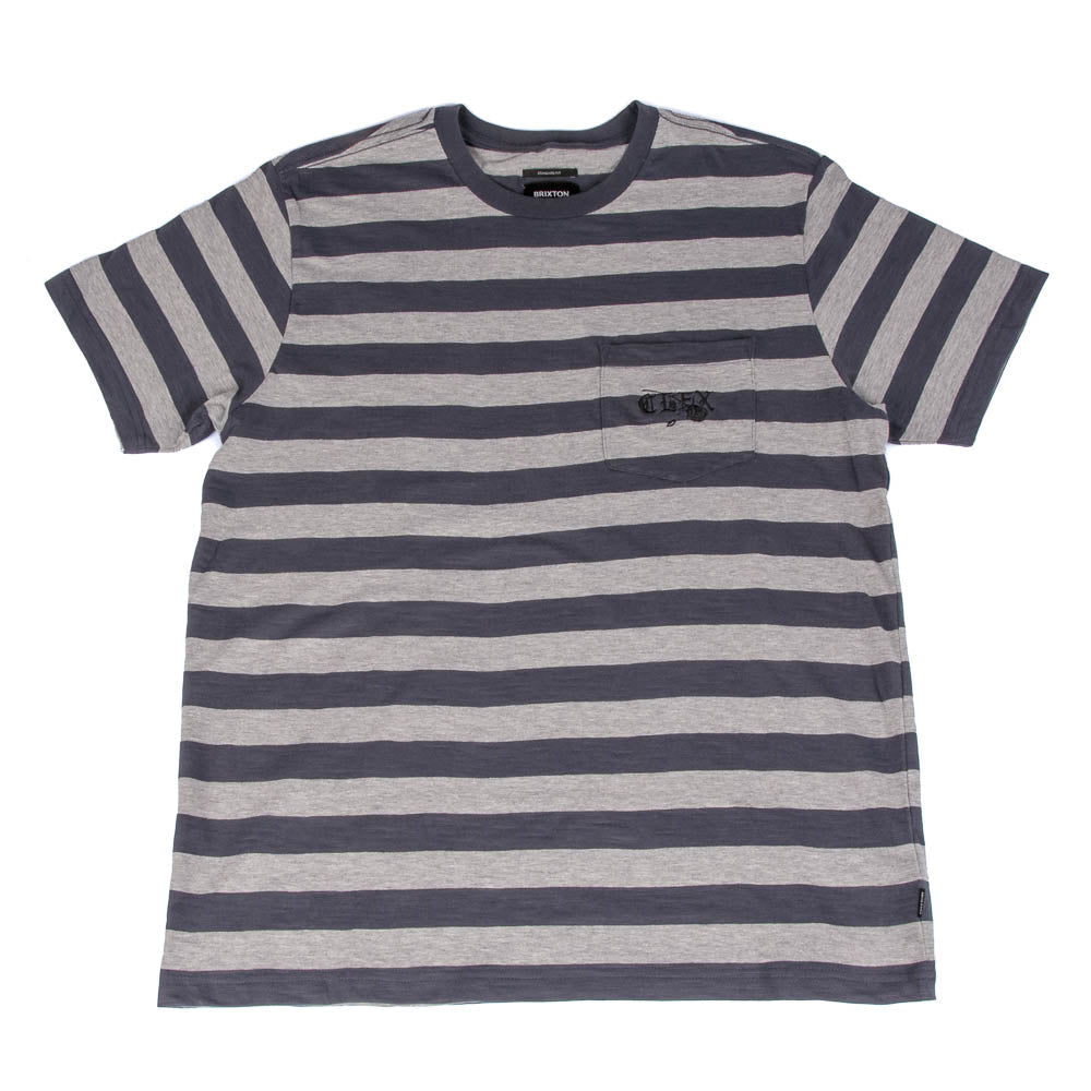 303 Boards - 303 X Brixton CLFX Rose Stripe Pocket Shirt (Ombre Blue/Heather Grey)
