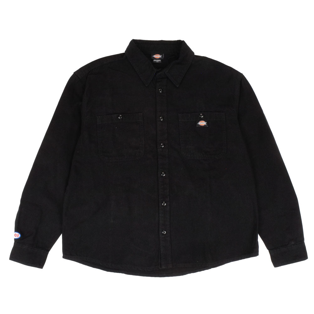 303 Boards - 303 X Dickies 303 Oval Duck Canvas Long Sleeve Utility Shirt (Black)