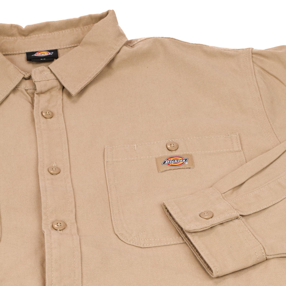 303 Boards - 303 X Dickies 303 Oval Duck Canvas Long Sleeve Utility Shirt (Tan)