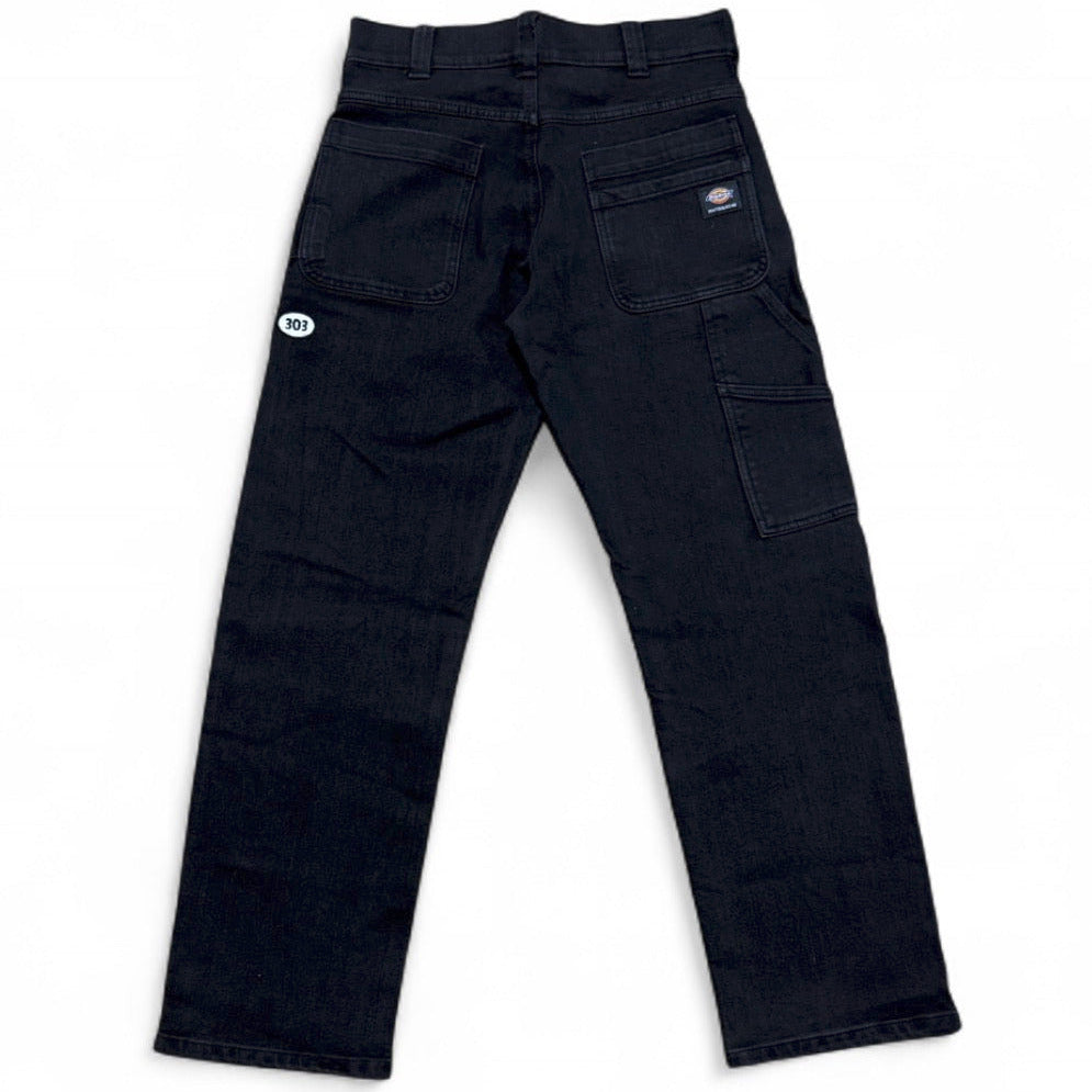 303 Boards - 303 X Dickies Skateboarding 303 Oval Regular Fit Utility Jeans (Black)