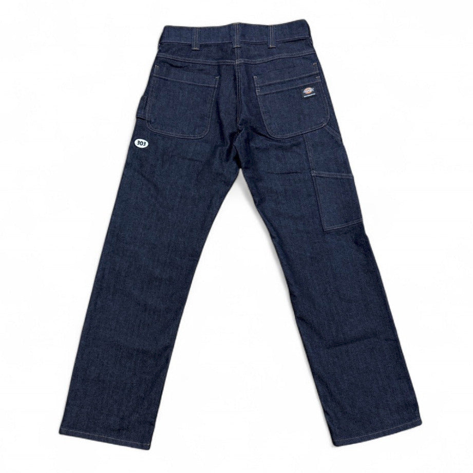 303 Boards - 303 X Dickies Skateboarding 303 Oval Regular Fit Utility Jeans (Rinsed Indigo Blue)