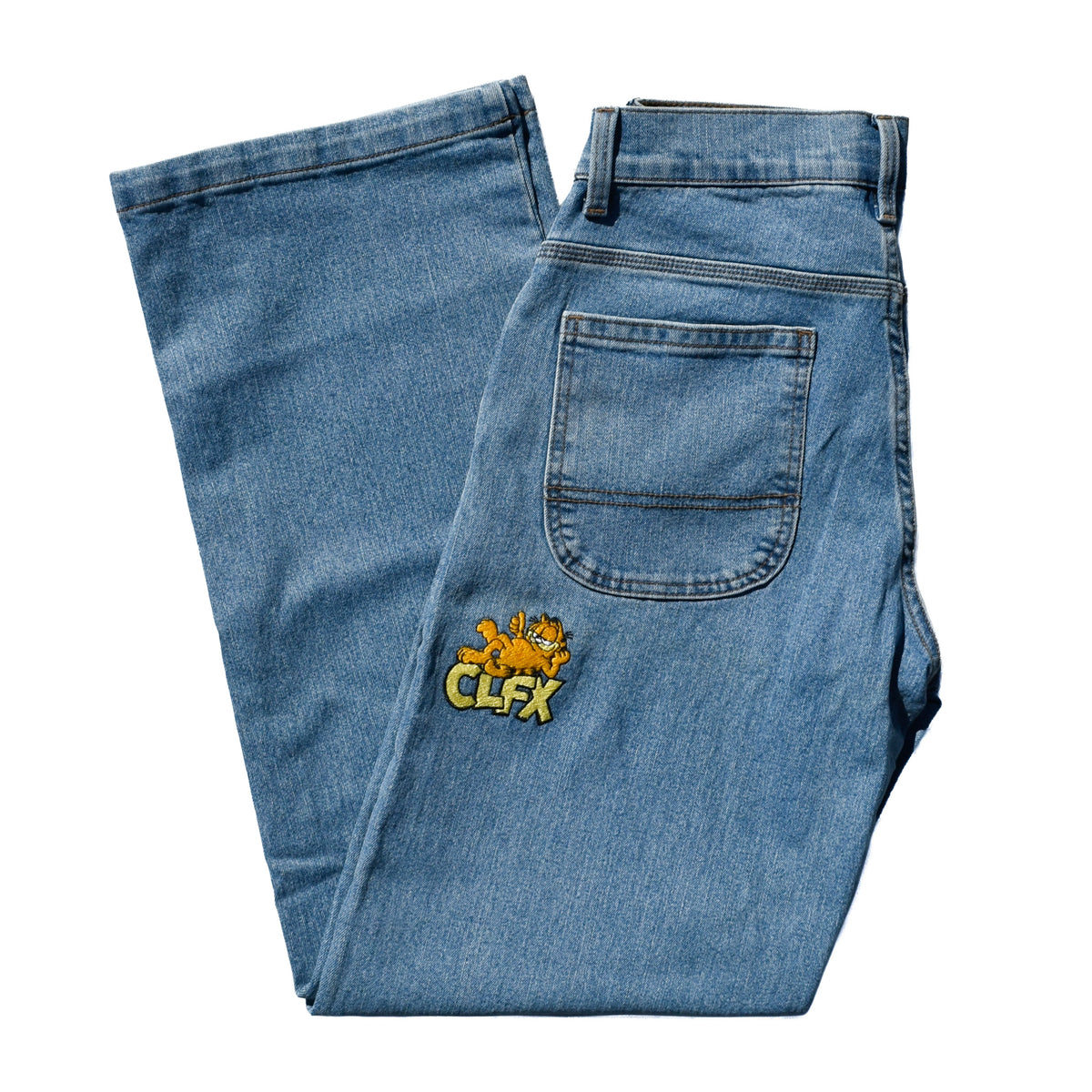 303 Boards - 303 X Dickies Skateboarding Colfax "Thanks For Nothing" Wingville Loose Fit Jeans (Light Denim)