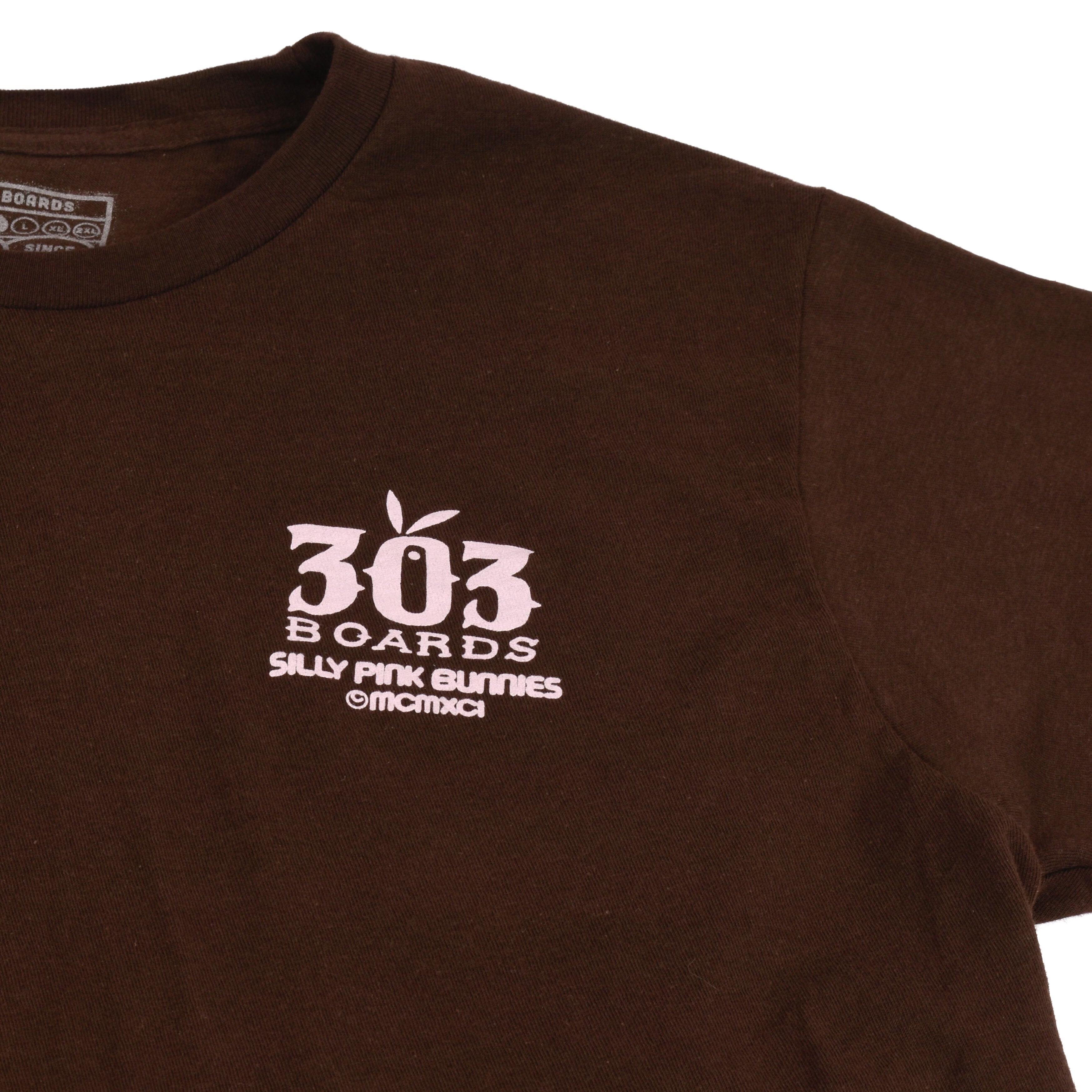 Buffer Tシャツ Scene 3 L 303 Boards - 303 X Jeremy Fish Silly Pink Burnz Shirt (Brown