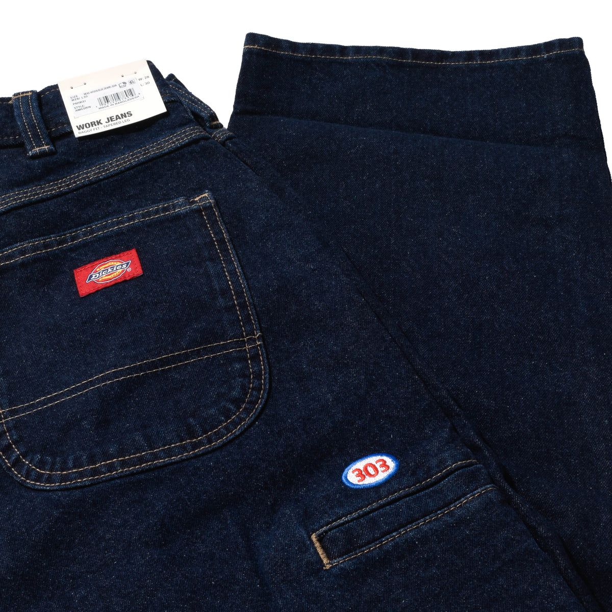 303 Boards - 303 x Dickies Mini Oval Baggy Tapered Work Jeans (Rinsed)