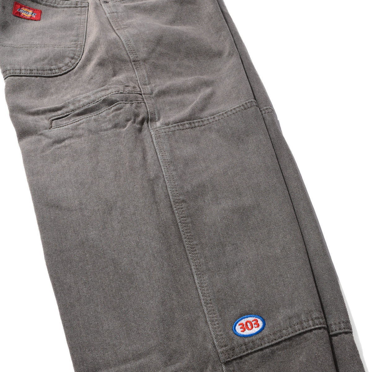 303 Boards - 303 x Dickies Mini Oval Loose Fit Double Knee Jeans (Washed Grey)