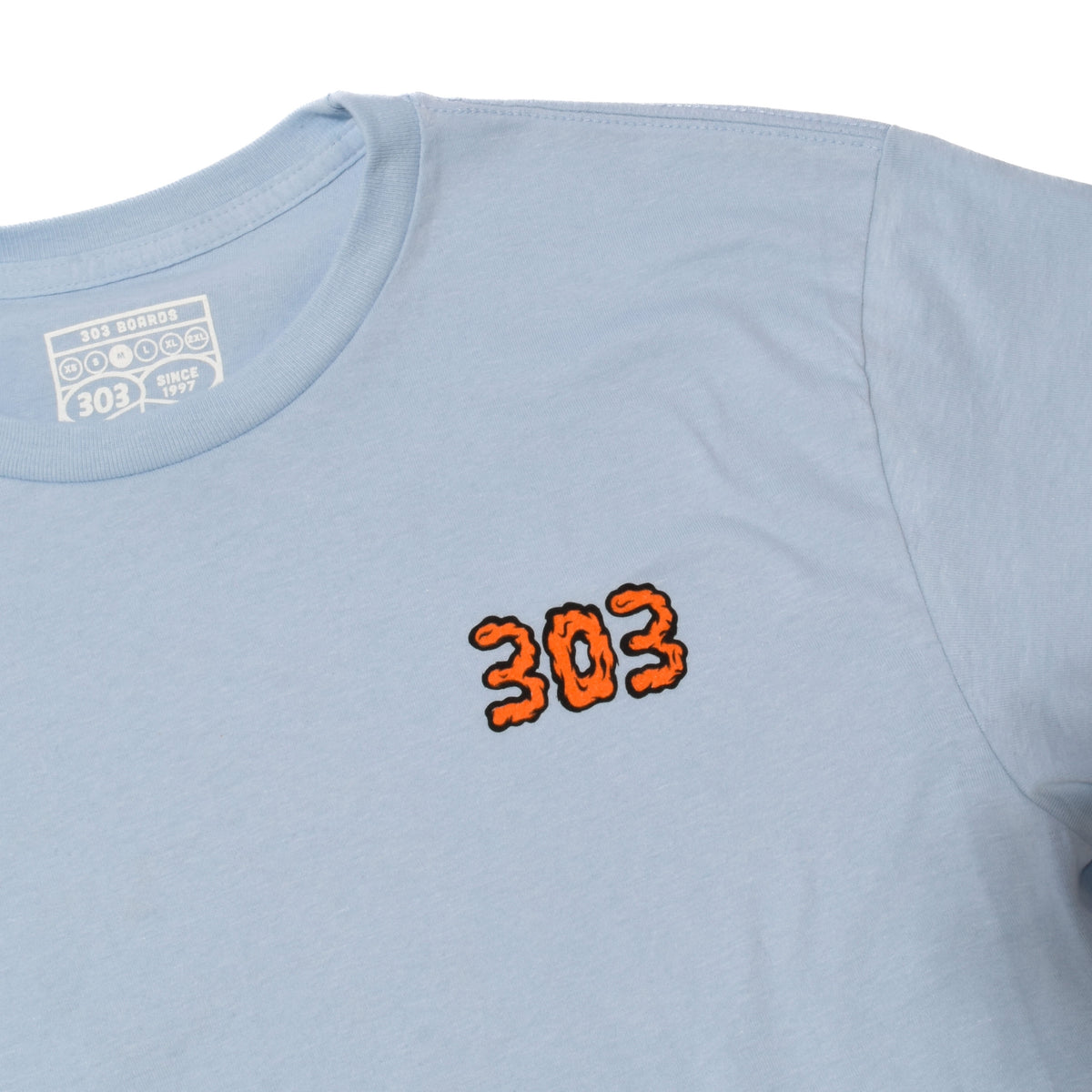303 Boards - 303 x Jay Croft Skate Brain Tee (Baby Blue)