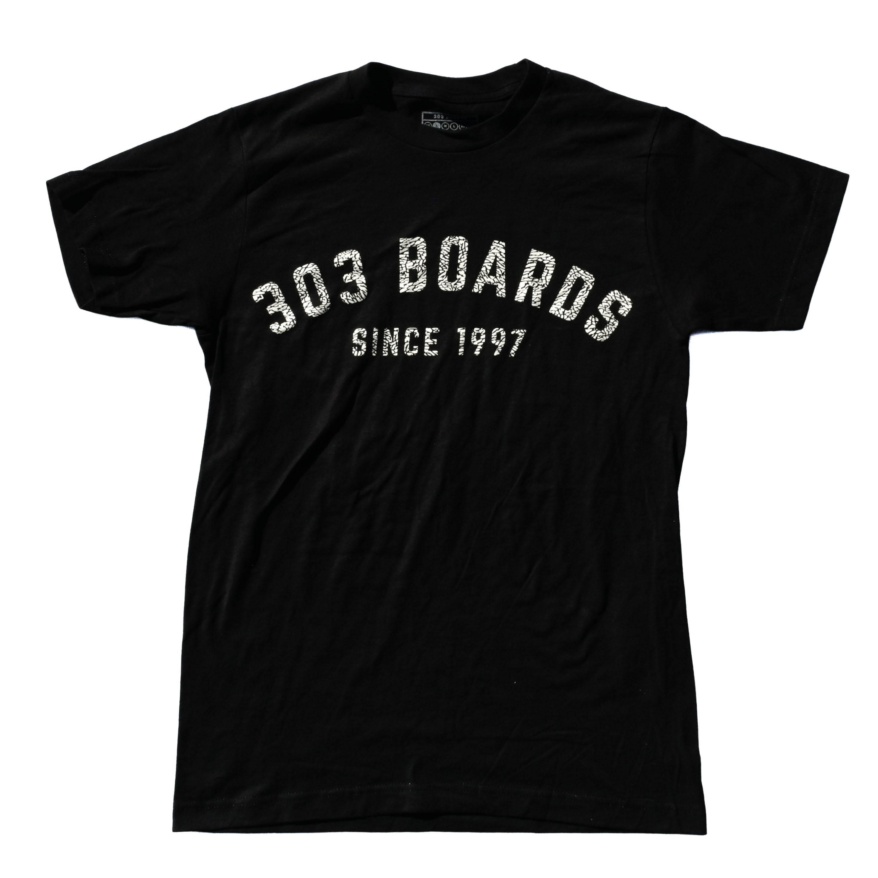 303 Boards - Cracked Collegic Tee (Black)