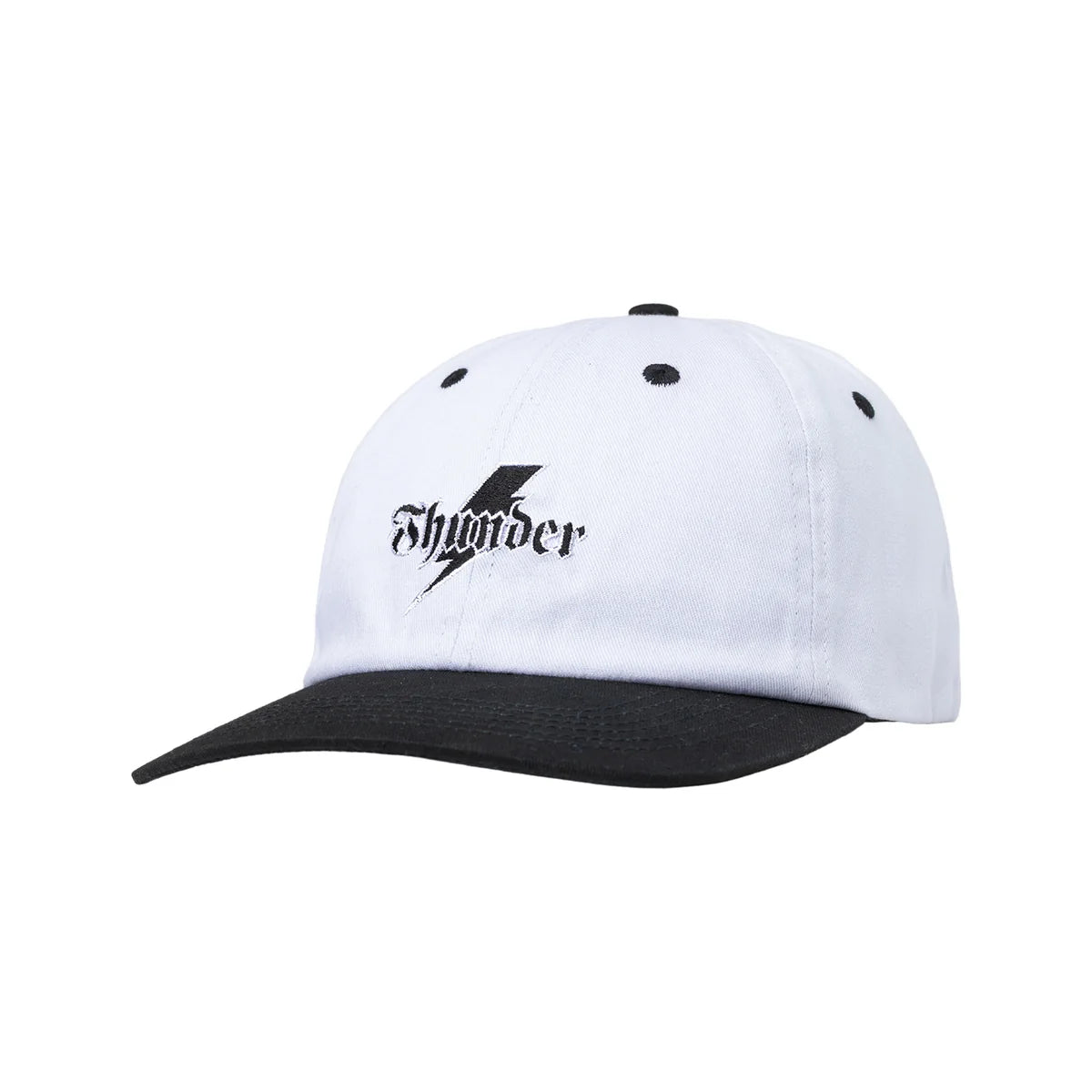 Thunder - Bolt Script Strapback Hat (White)