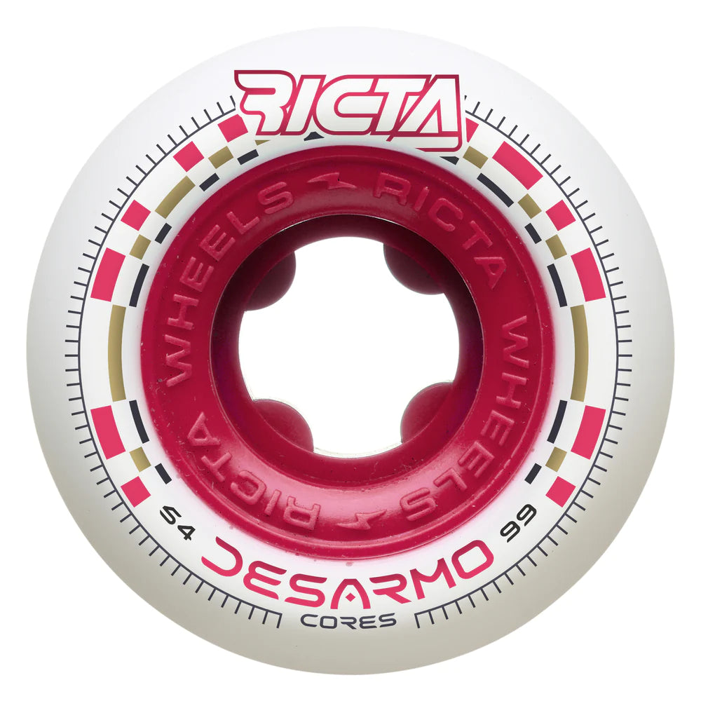 53mm Asta Speedrings Clear Orange Slim 95a | Ricta Skateboard Wheels