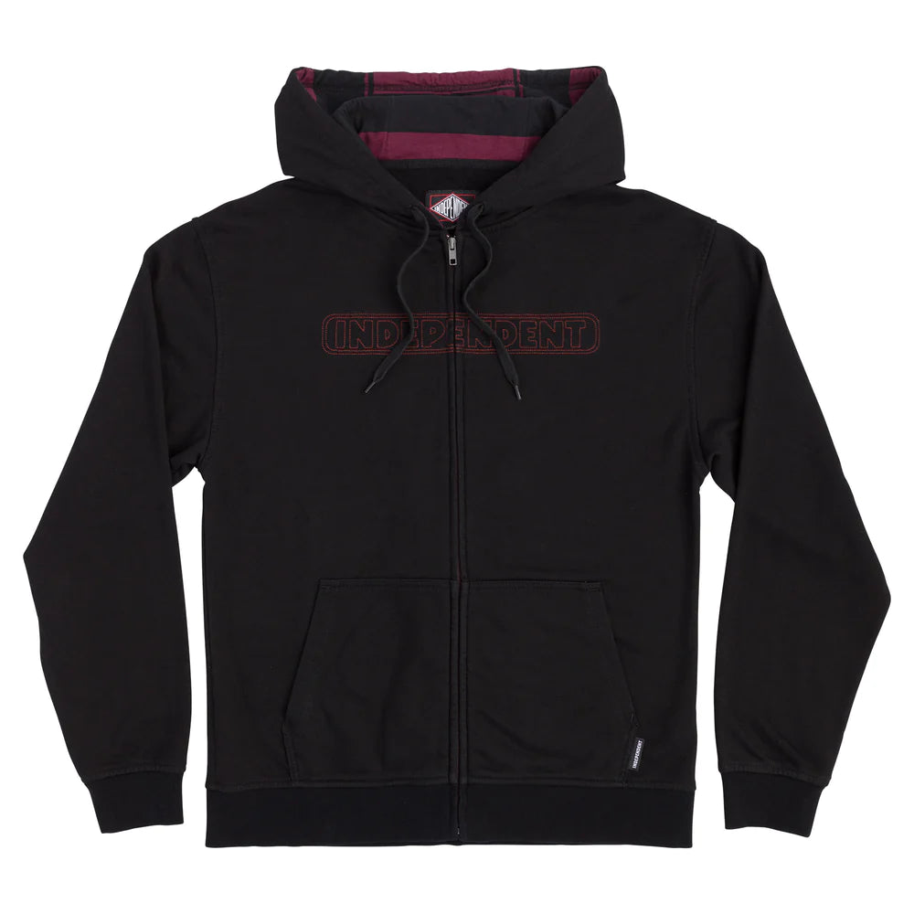 Independent Bar Stitch Midweight Zip Hoodie SALE 303boards