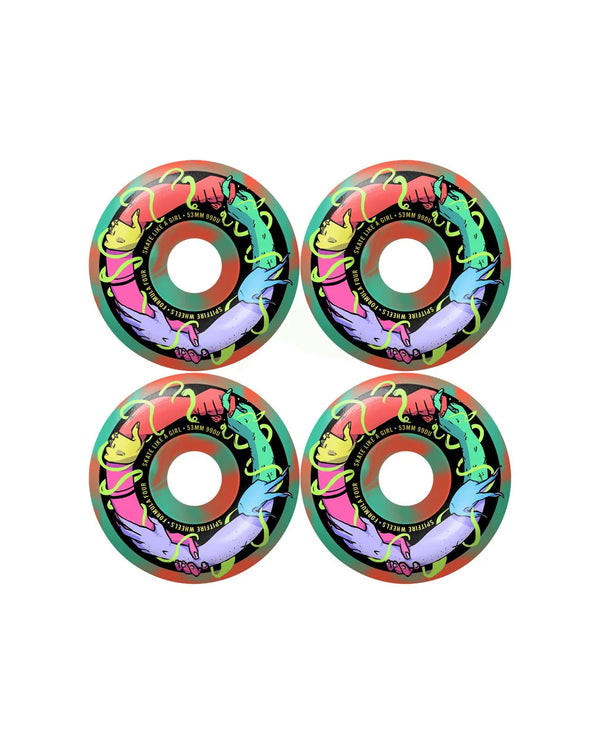 Spitfire - 90D Sapphires Pink/Green Wheels (54mm