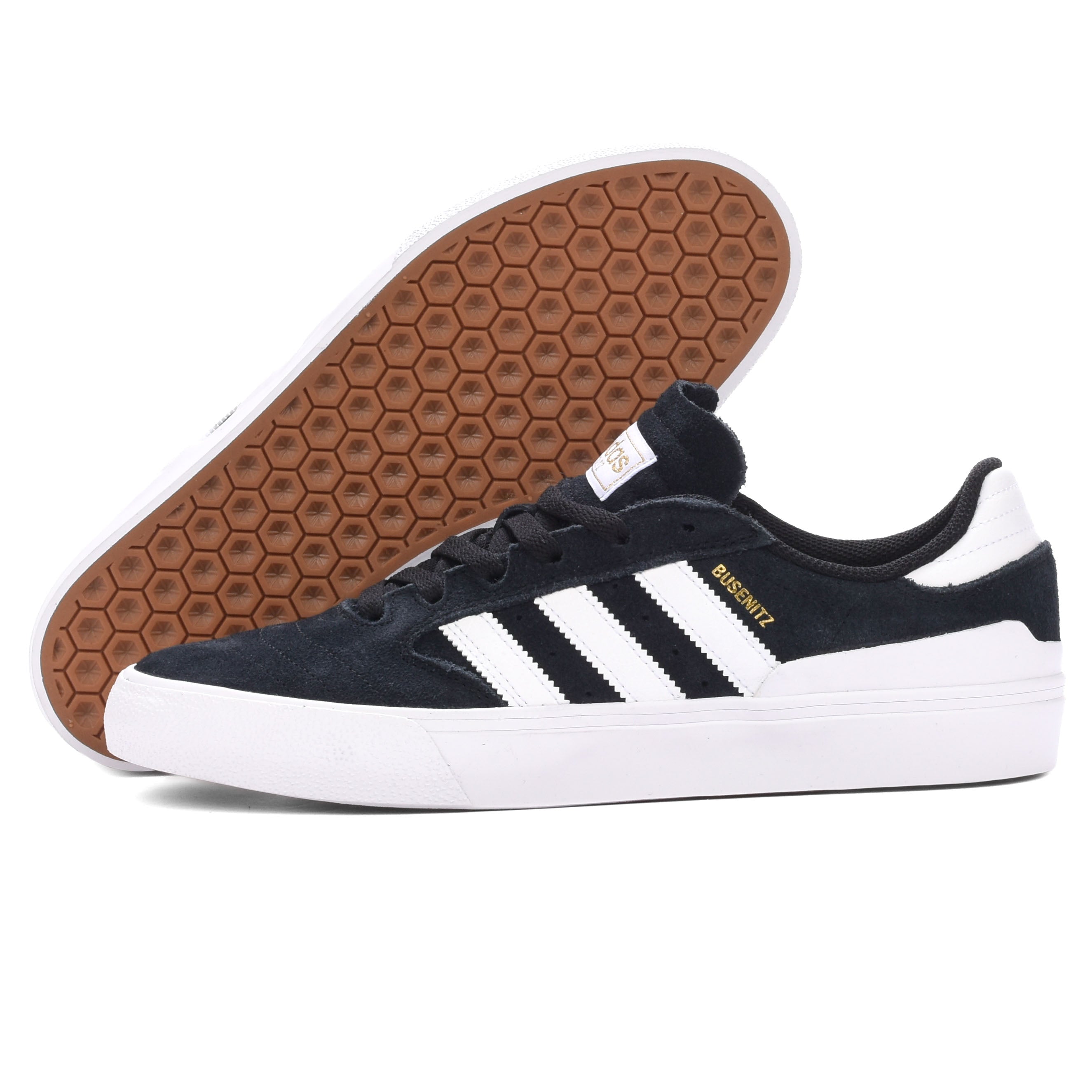 adidas Busenitz Vulc II Shoes - Black/White/Gum adidas Busenitz Vulc II Shoes - Black/White/Gum