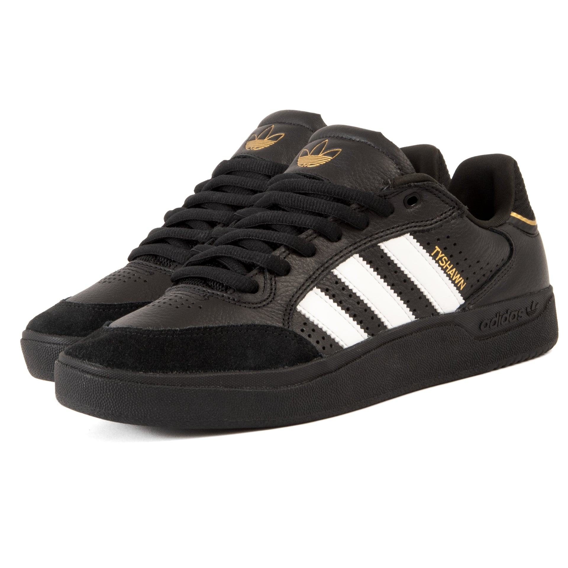 adidas Skateboarding Tyshawn Low Black White Gold Shoes 8
