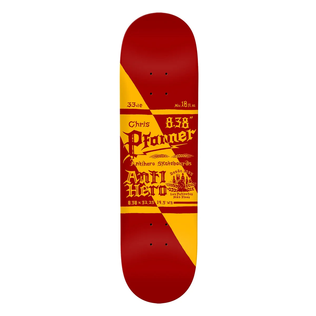 Anti Hero - Chris Pfanner Mas Refrescos Deck (8.38")