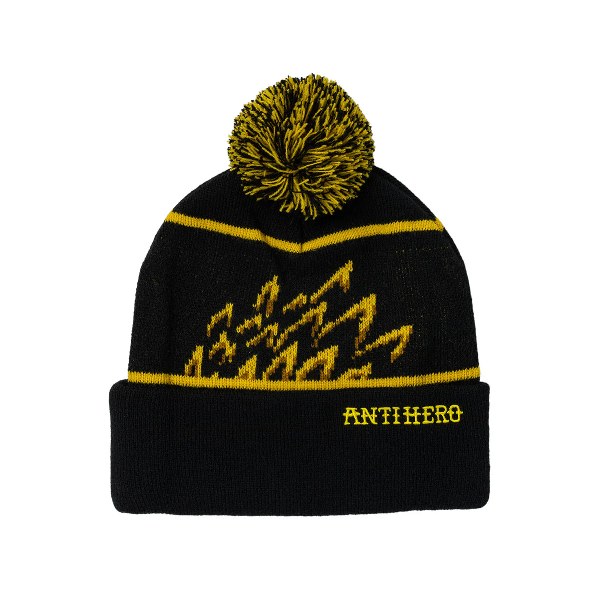 Anti Hero - Eagle Pom Beanie (Black/Yellow)