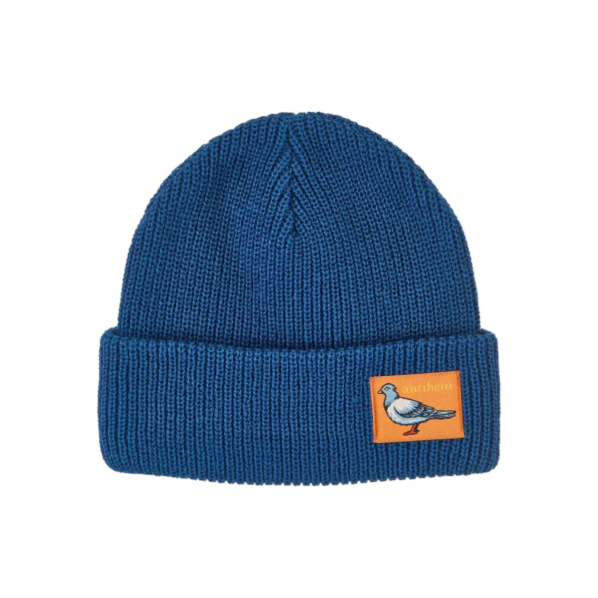 Anti Hero - Lil Pigeon Label Beanie (Navy/Orange)