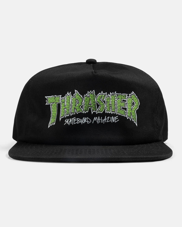 Thrasher - Brick Snapback Hat (Black)