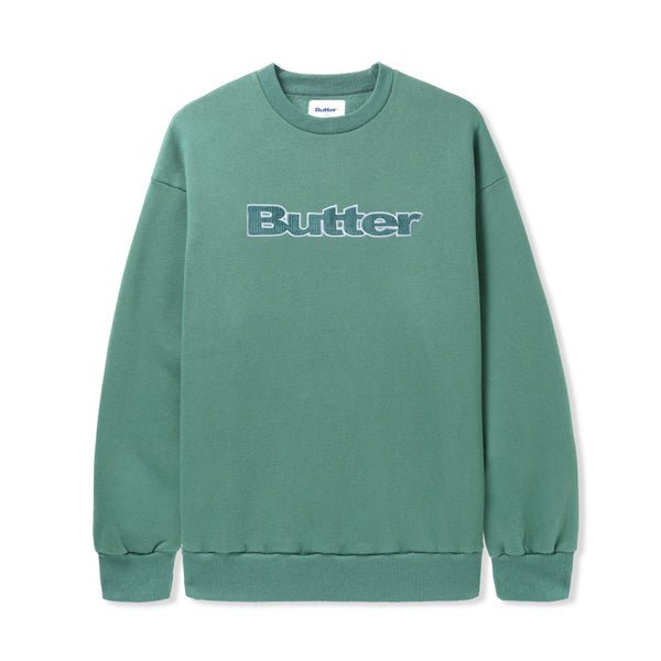Butter Goods - Cord Logo Crewneck (Jungle Wood)