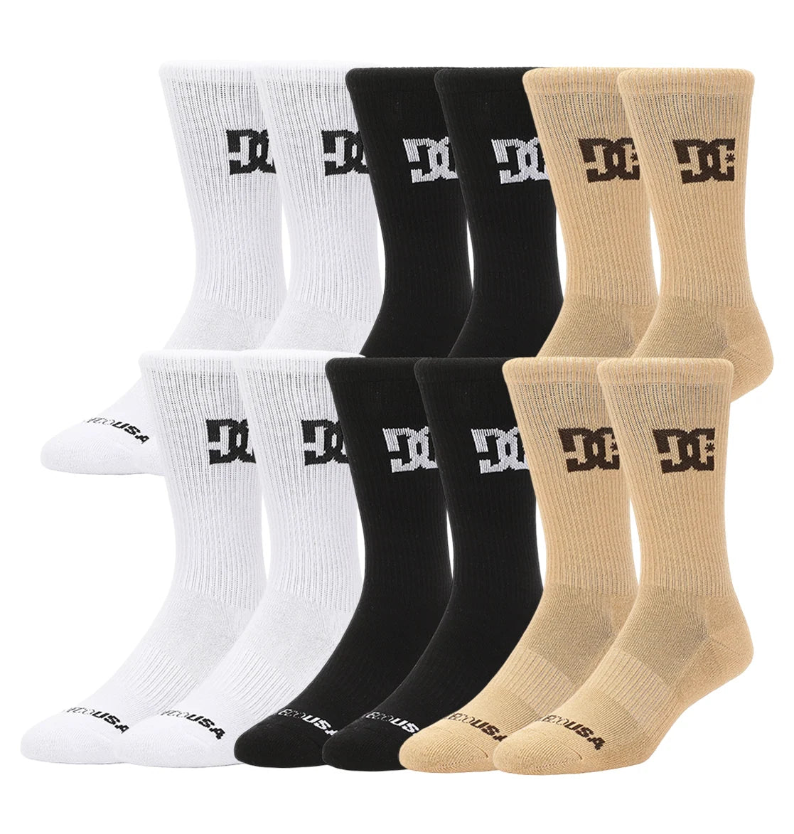 DC - Crew Sock 6-Pack (Assorted)
