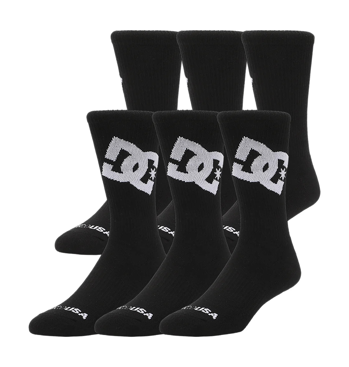 DC - Graffik Logo Crew Sock 3-Pack (Black)