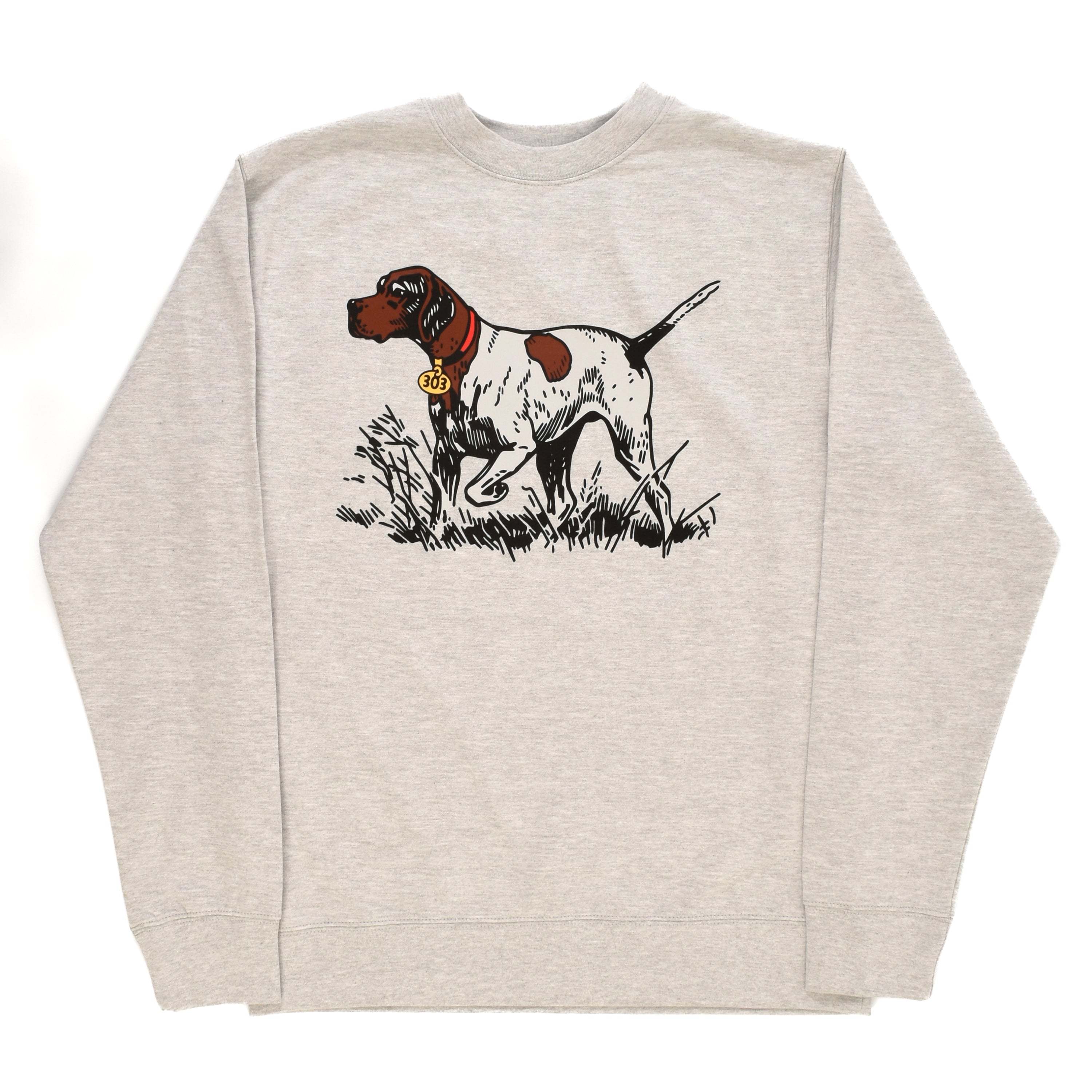 303 Boards - 303 Oval Bird Dog Crewneck Sweatshirt (Heather Grey) *SALE