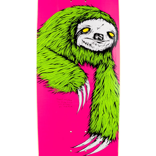Welcome - Sloth on Boline 2.0 Neon Pink Deck (9.5")
