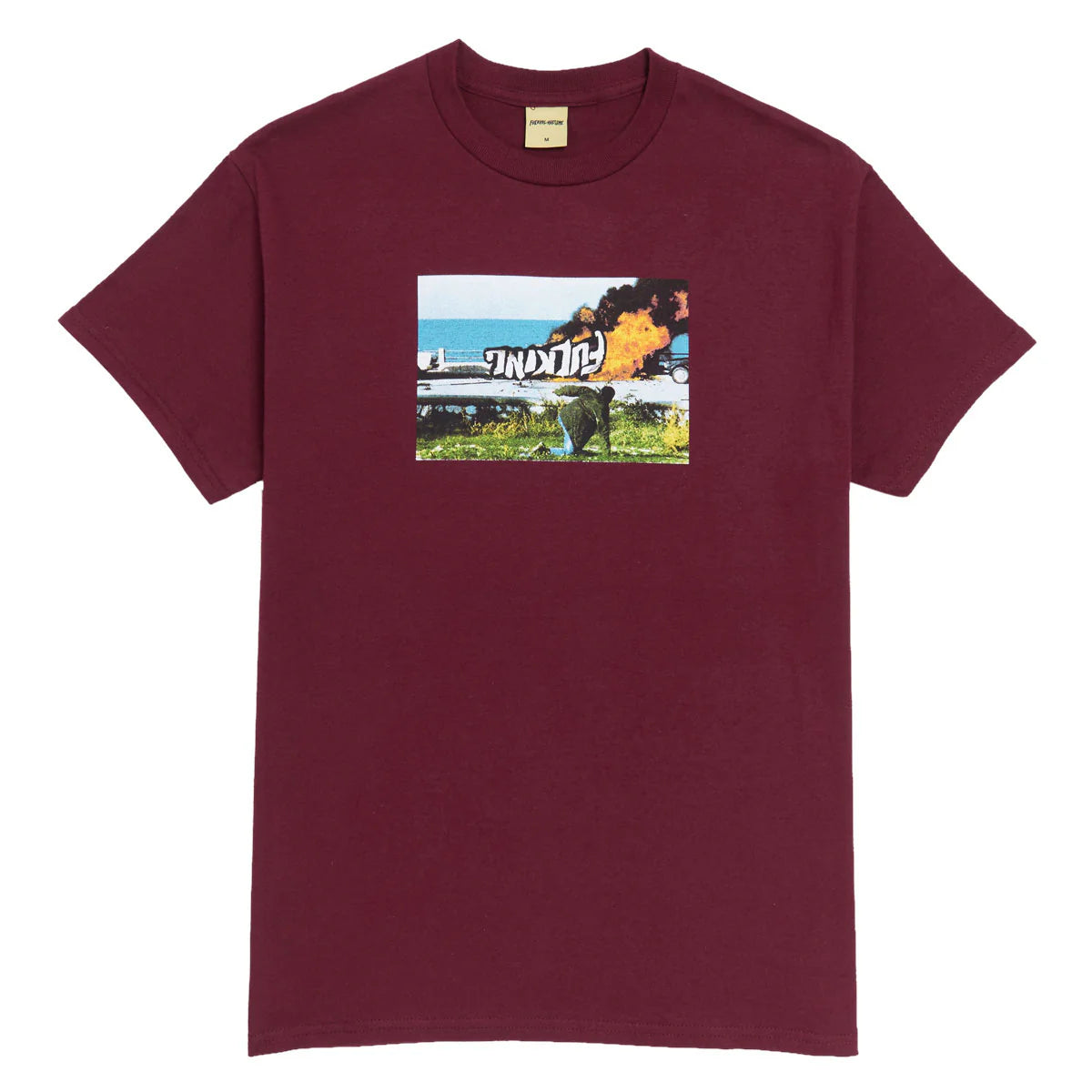 Fucking Awesome - Car Burn Shirt (Maroon)