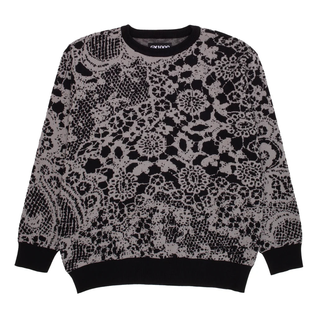 GX1000 - Jacquard Knit Sweater Laced (Grey/Black)