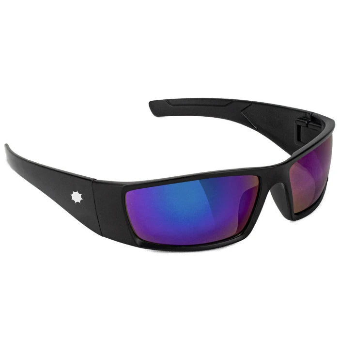 Glassy - Peet Polarized Sunglasses (Black/Blue Mirror)*SALE