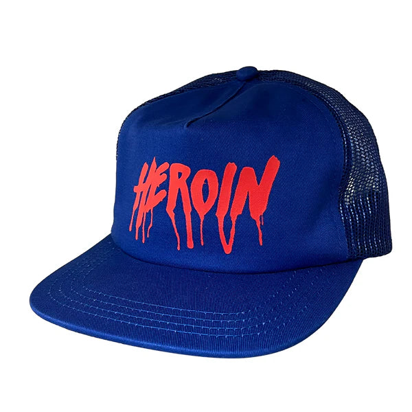 Heroin - Drip Trucker Snapback Hat (Blue)