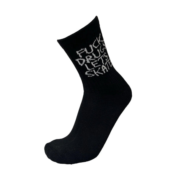 Heroin - Fuck Drugs Socks (Green/Black)