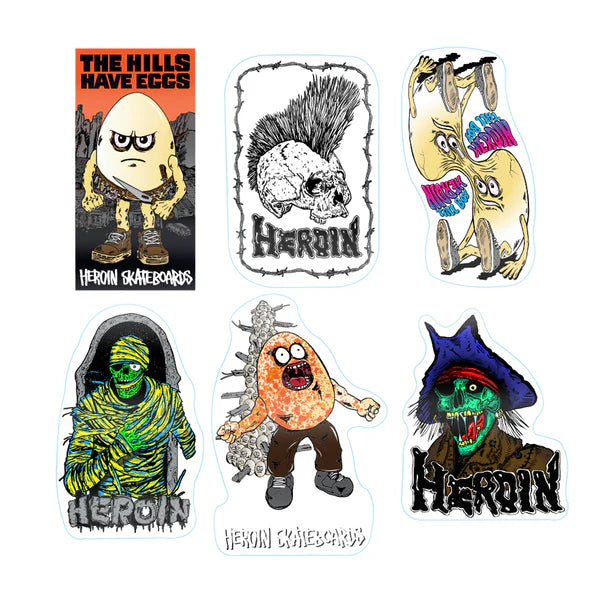 Heroin - Hills Have Eggs Stickers 12pk