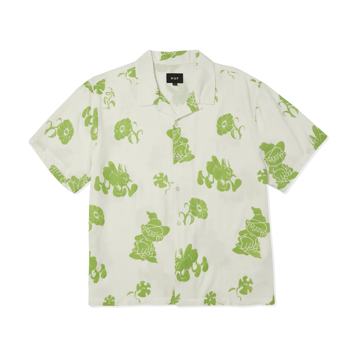 Huf - Trip Flocked Resort Shirt (White)