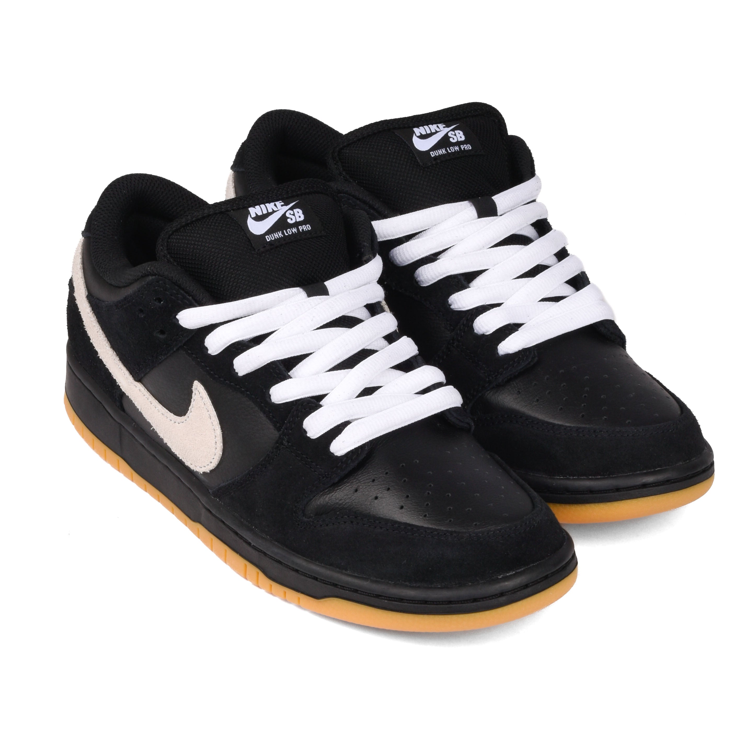 Nike SB - Dunk Low Pro  (Black/White-Black-Gum Light Brown)