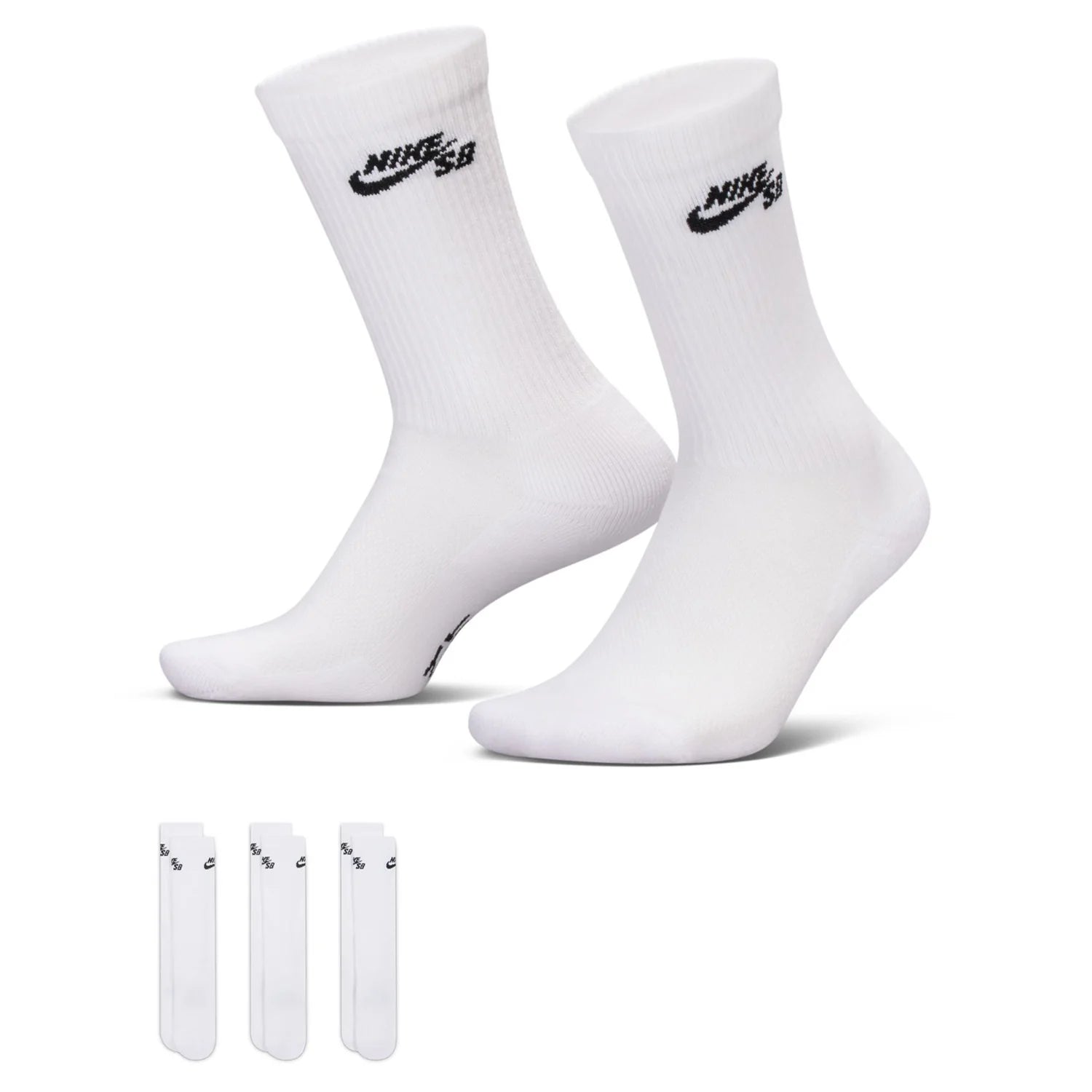 Nike SB - Elevated Crew Sock 3 Pack (Black/White)