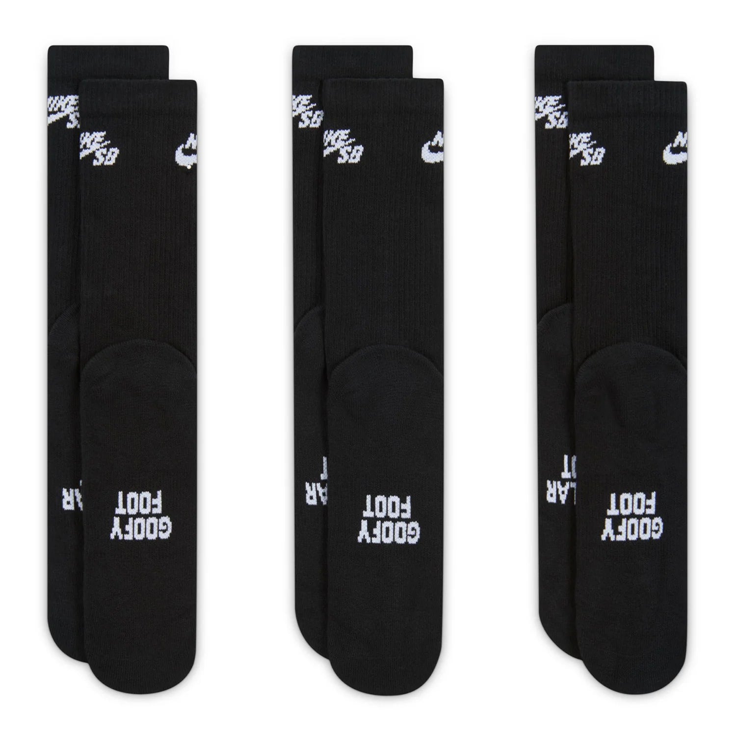 Nike SB - Elevated Crew Sock 3 Pack (Black/White)