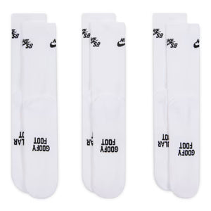 Nike SB - Elevated Crew Sock 3 Pack (Black/White)