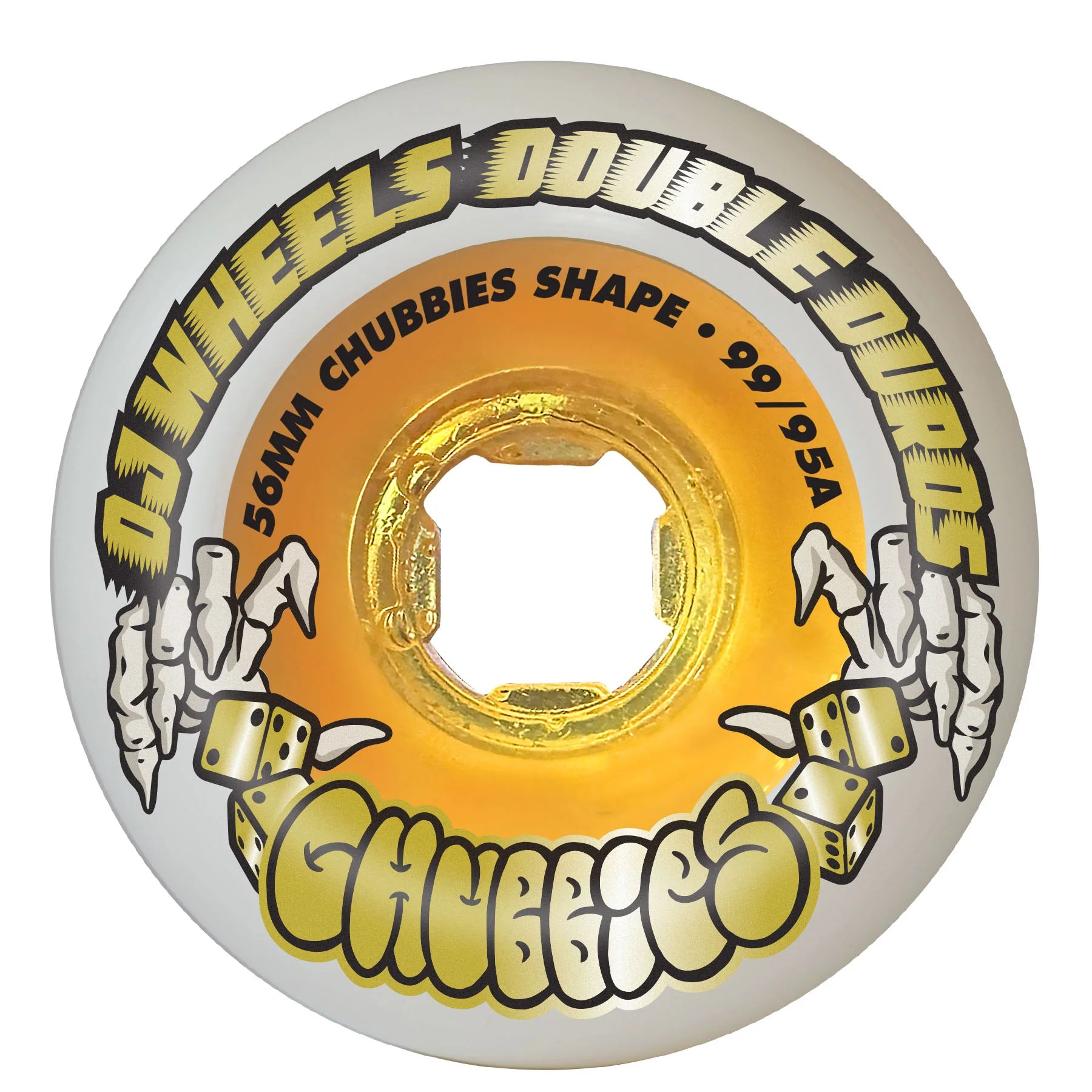 OJ - Double Duro White Gold Chubbies 99a/95a Wheels (56mm)