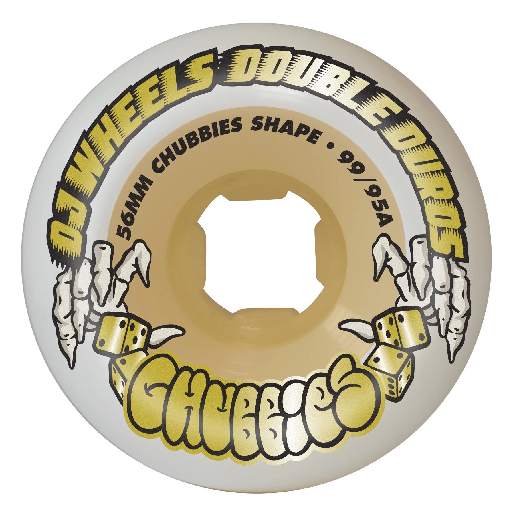 OJ - Double Duro White Gum Chubbies 99a/95a Wheels (54mm/56mm)