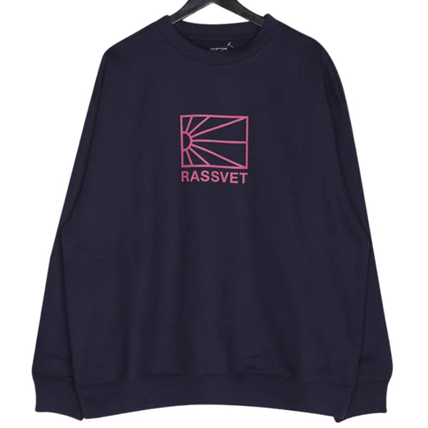 トップス PACCBET RASSVET 70S LOGO TRACK TOP S Paccbet ( Rassvet) - Logo Sweatshirt Knit (Navy) *SALE – 303boards.com