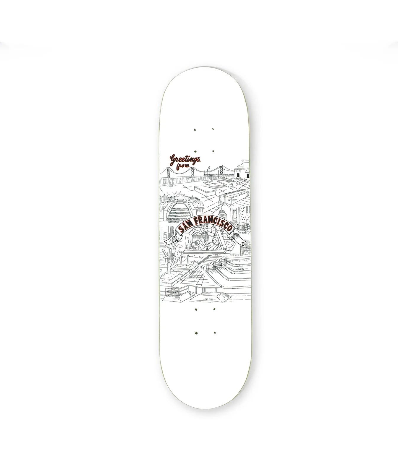 Pier 7 SF - Postcard "White" Deck (8.25"/8.5")