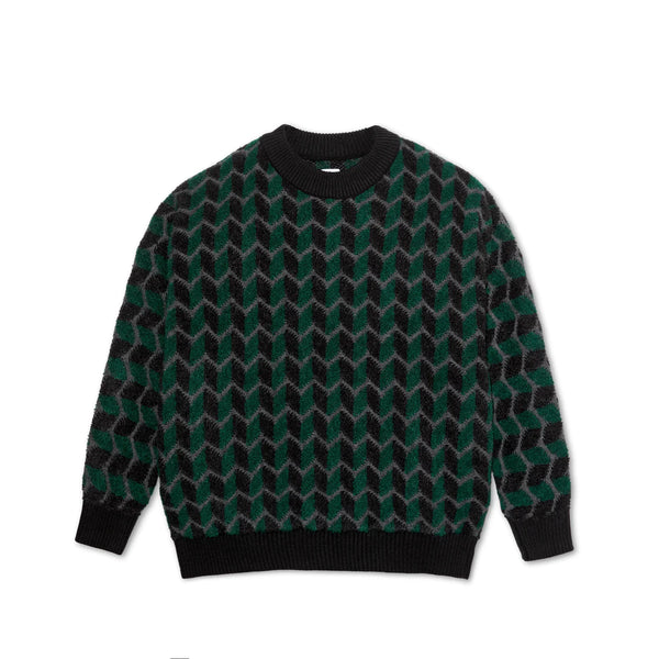 Polar - Zig Zag Knit Sweater (Black/Dark Teal) *SALE