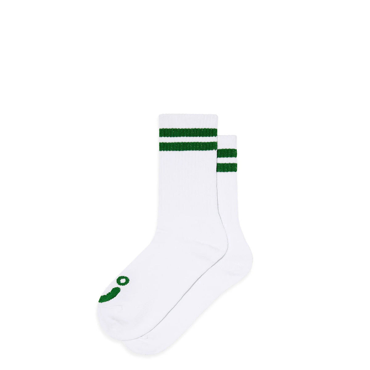Polar - Rib Socks | Happy Sad (White/Green)
