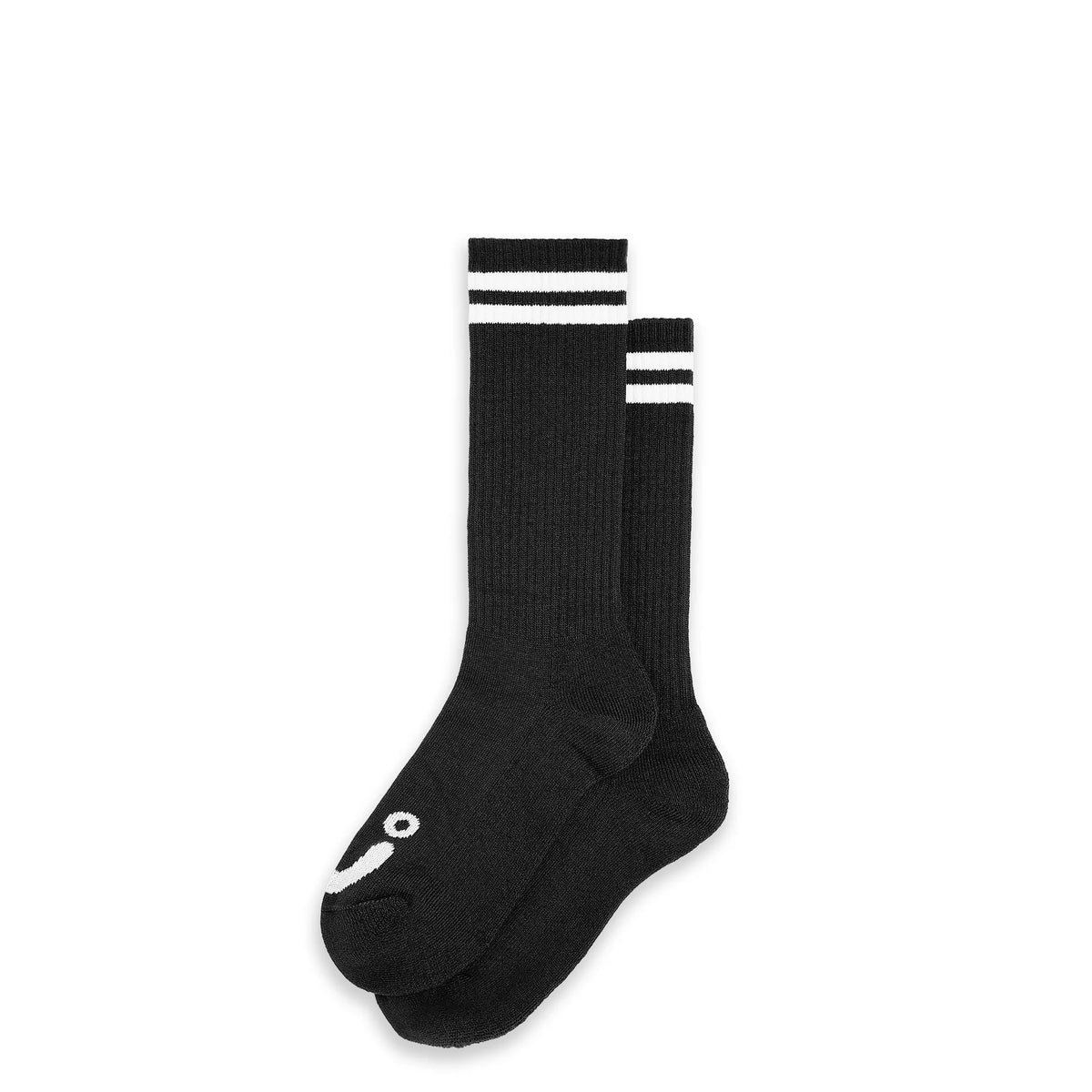 Polar - Rib Socks | Long | Happy Sad (Black/White)