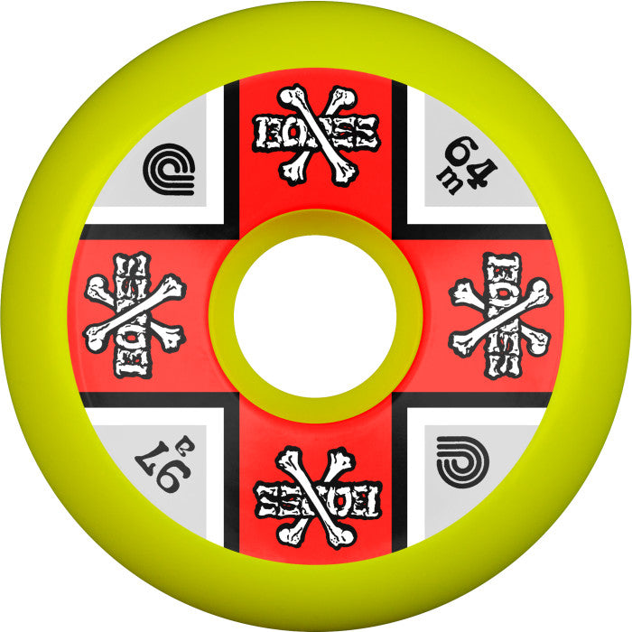 Powell - Cross Bones 97a Yellow Wheel (64mm)