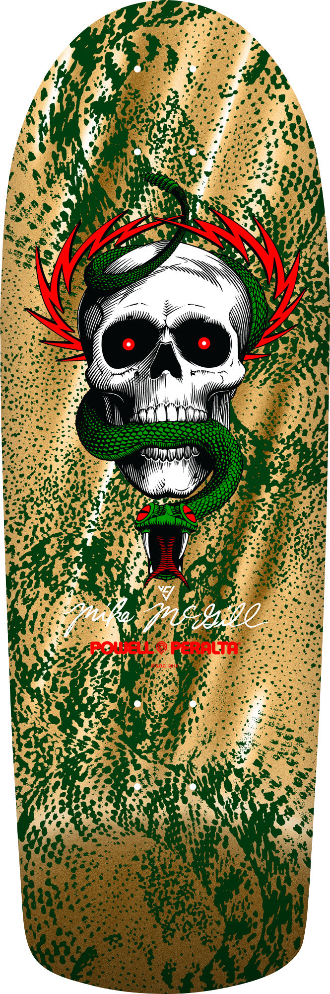 Powell - Mike McGill Skull & Snake Green/Gold Foil Deck (10")